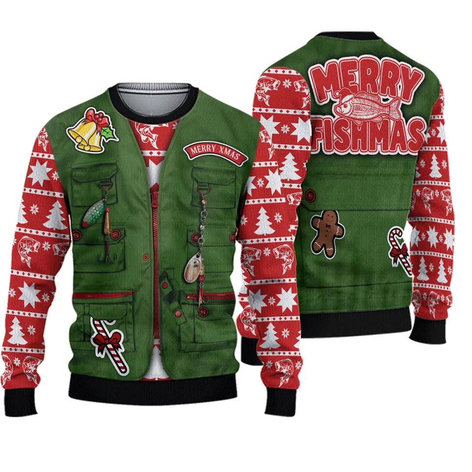 Merry Fishmas Ugly Knitted Christmas