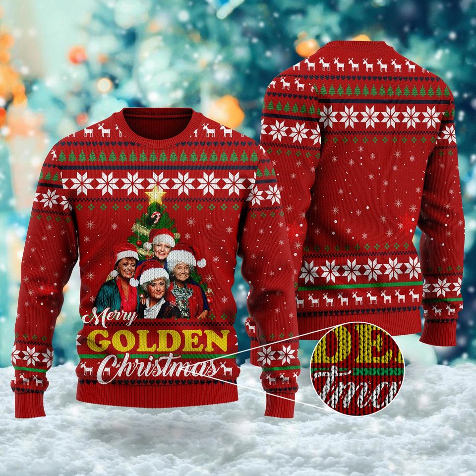 Merry Golden Christmas 3D Shirt, Famous Movie Ugly Christmas Sweater