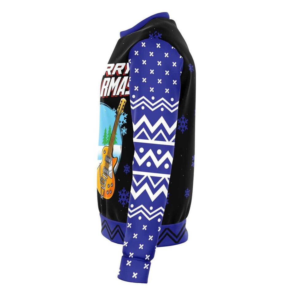 Merry Guitarmas Ugly Christmas Unisex 3D Sweater - Image 3