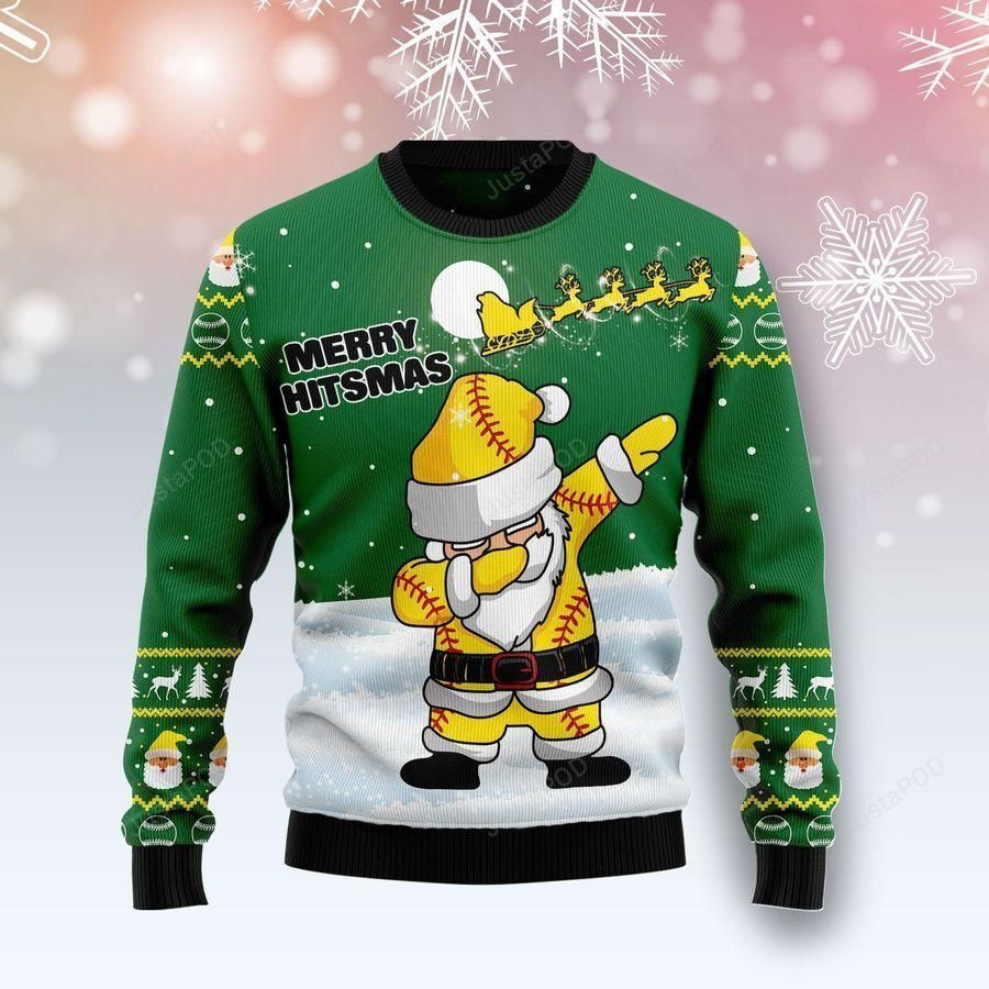 Merry Hitsmas Santa Ugly Christmas Sweater Adult 3D Funny Matching for family