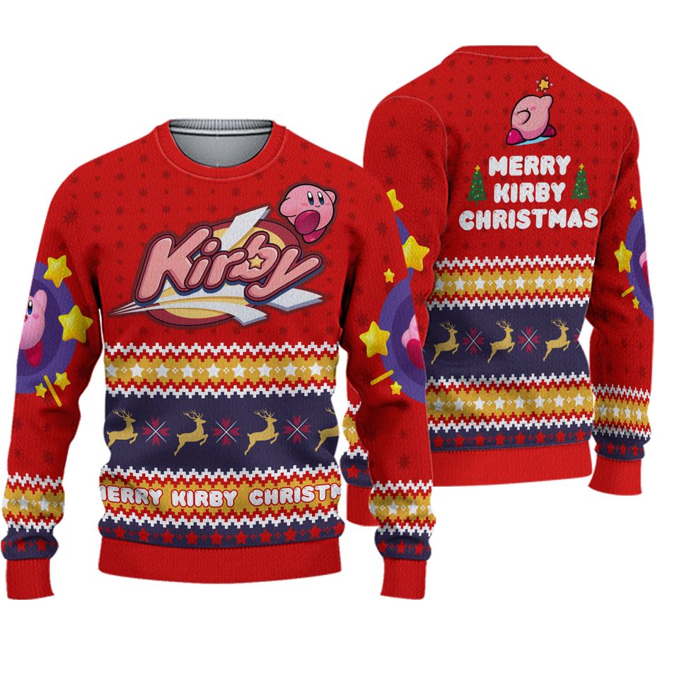 Merry Kirby Christmas Ugly Sweater