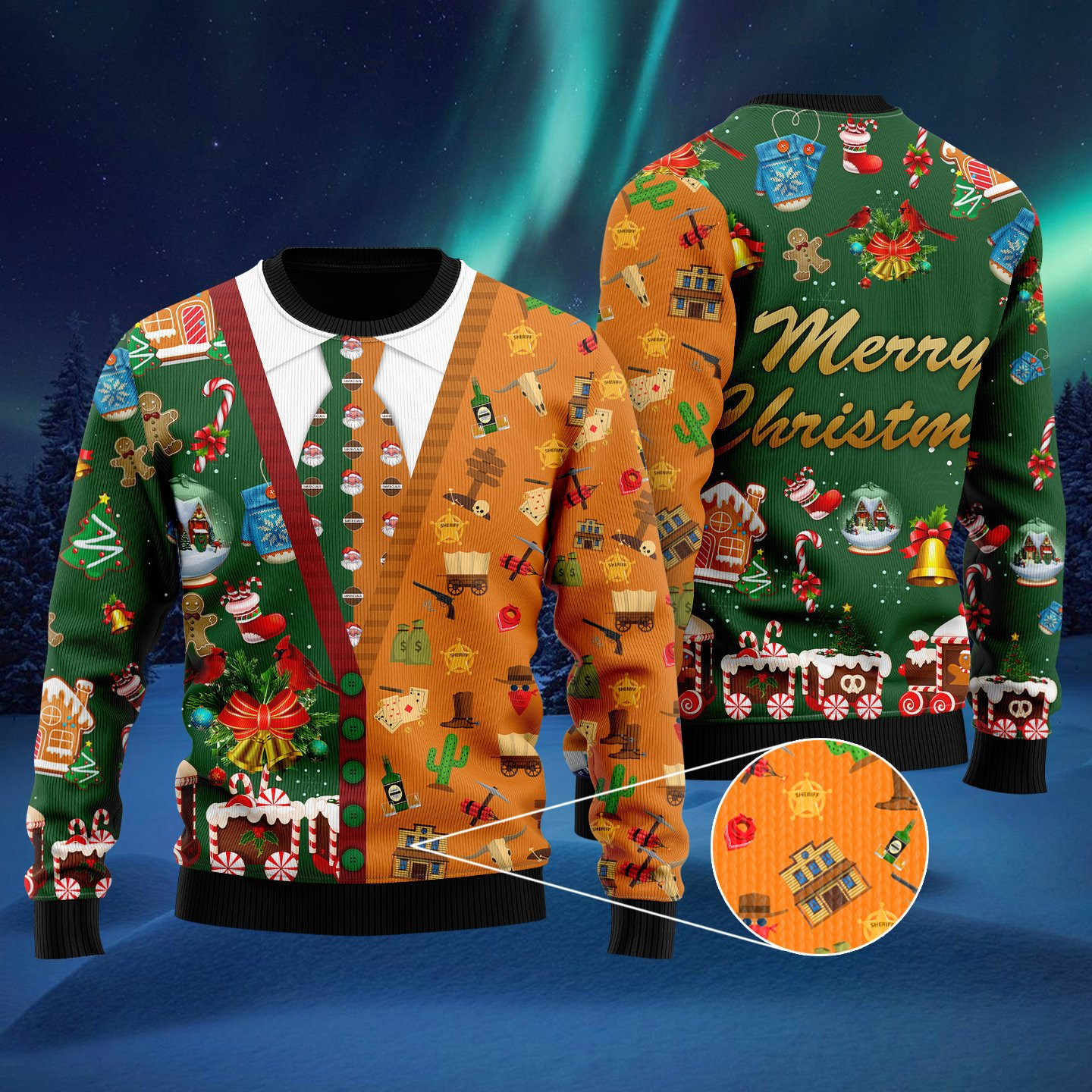 Merry Kiss My Texas Christmas Ugly Christmas Sweater Adult 3D Funny Matching for family