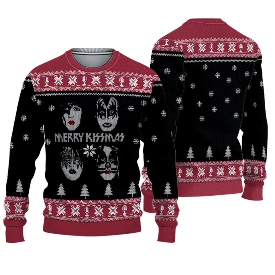 Merry Kissmas Ugly Sweater Over 3D Sweater