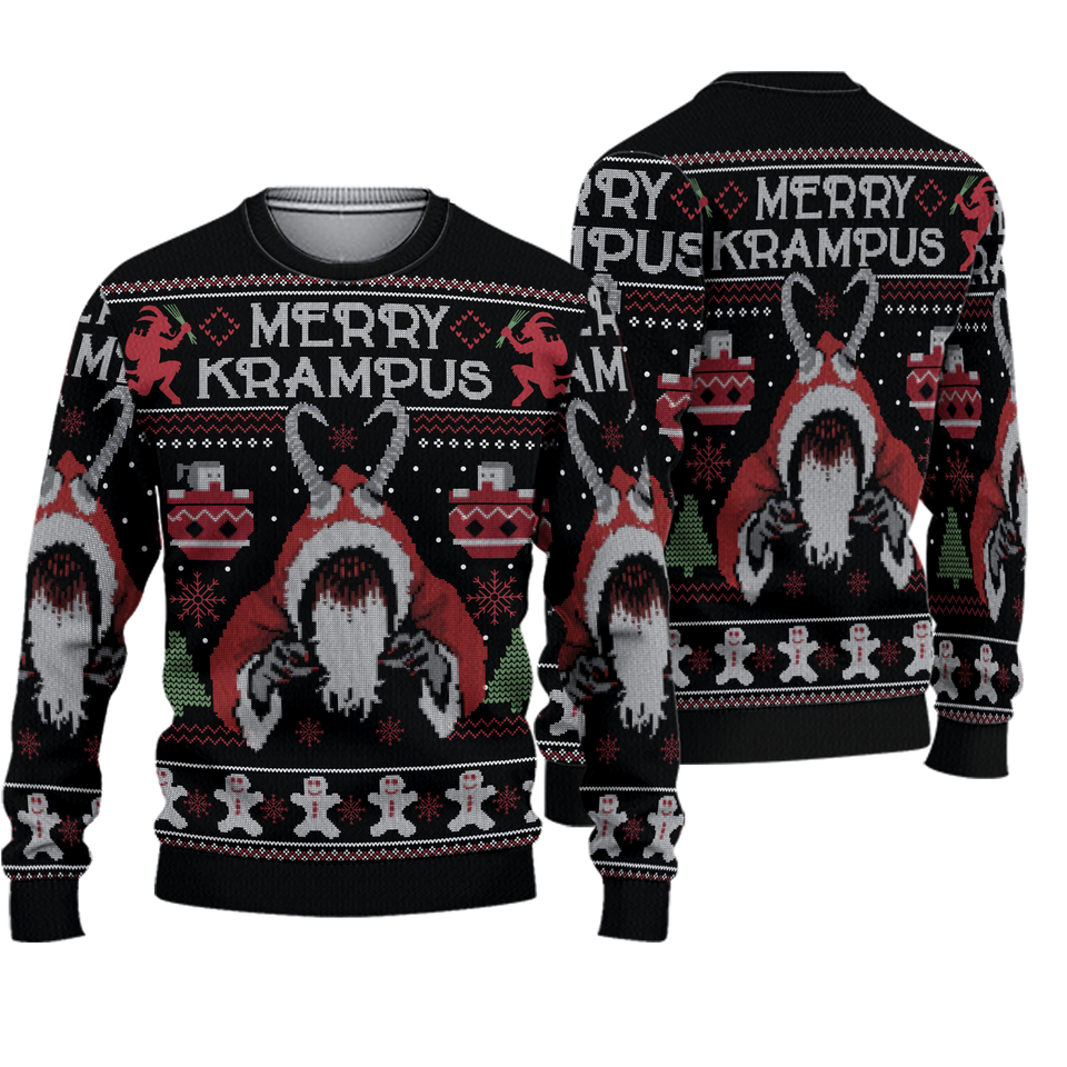 Merry Krampus PREMIUM Ugly Christmas Sweater, Krampus Christmas 202