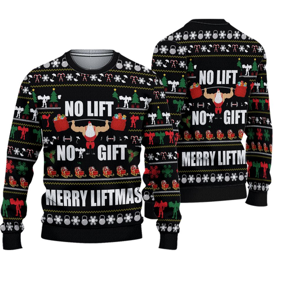 Merry Liftmas Ugly Christmas Sweater