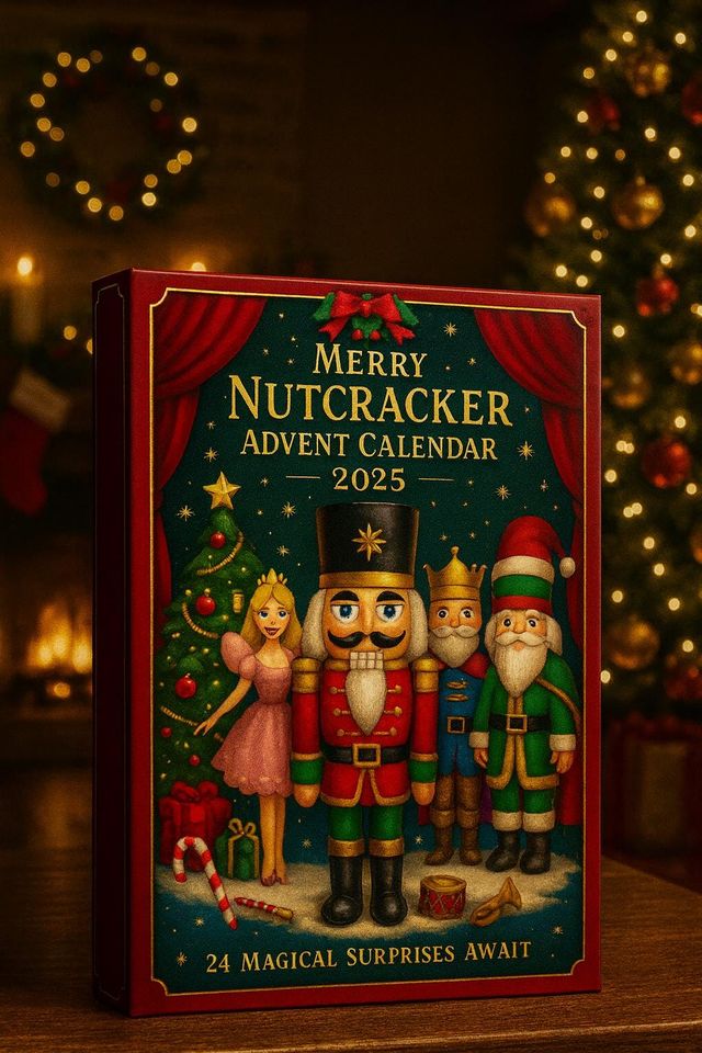 Merry Nutcracker Advent Calendar 2025, 24 Days Coundown With Christians Ornament, 2D Flat Acrylic Ornament - Image 3
