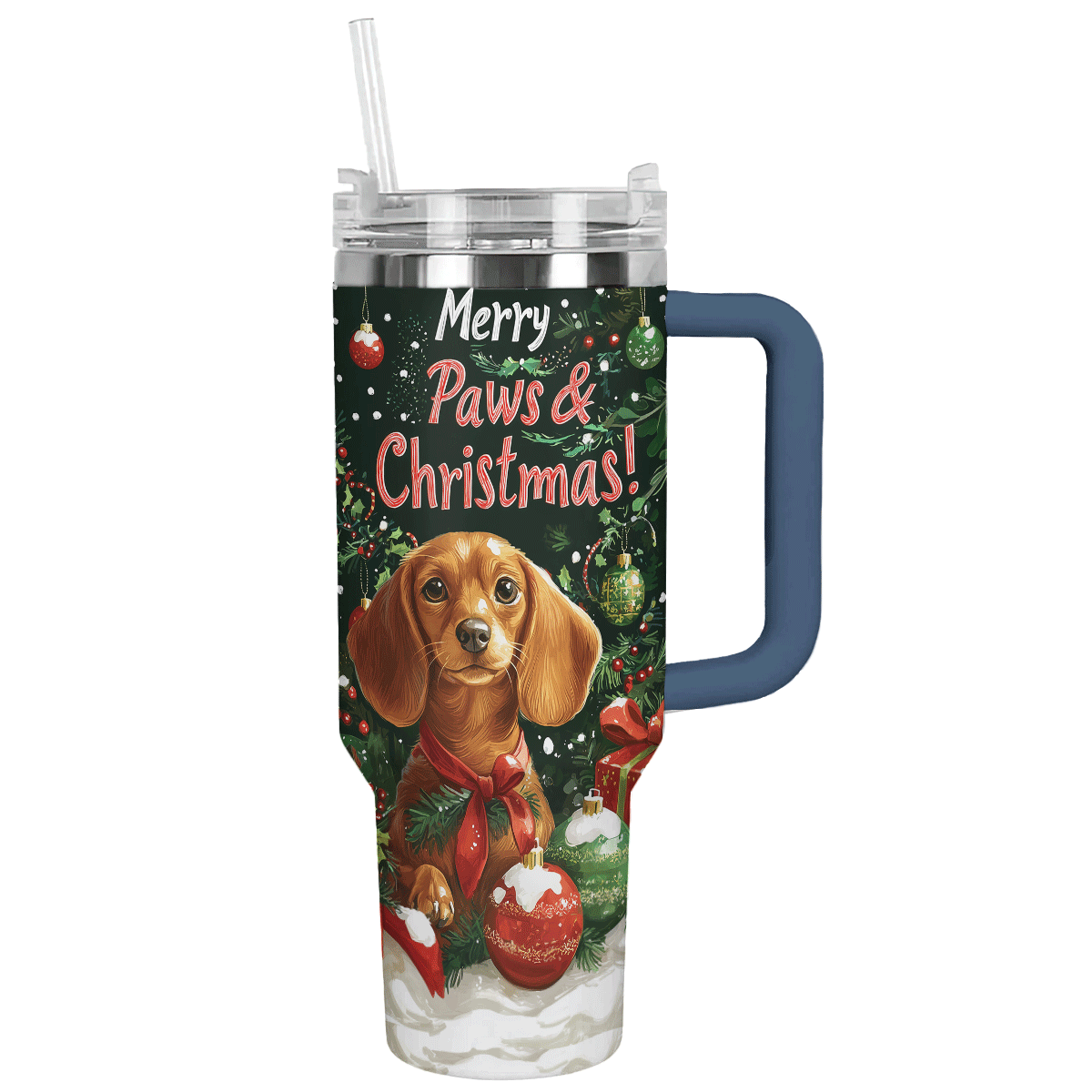 Merry Paws Christmas Custom Stanley Cup 40 oz 30 oz Tumbler With HandleTVC2301500