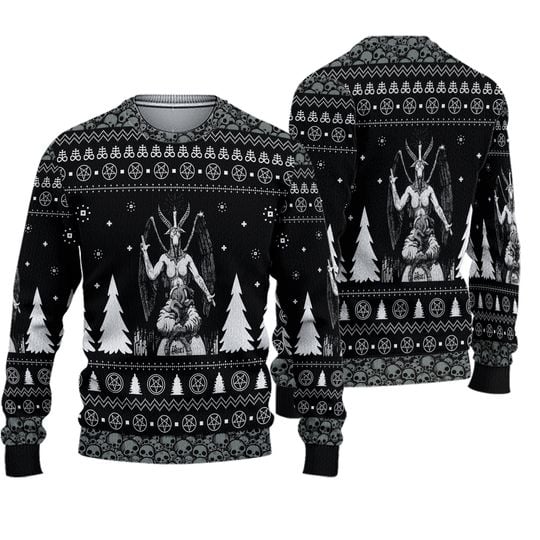 Merry Satan Christmas Ugly Sweater - Image 2
