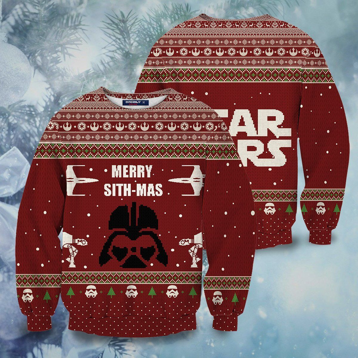 Merry Sith-Mas Ugly Christmas Sweater Adult 3D Funny Matching for family