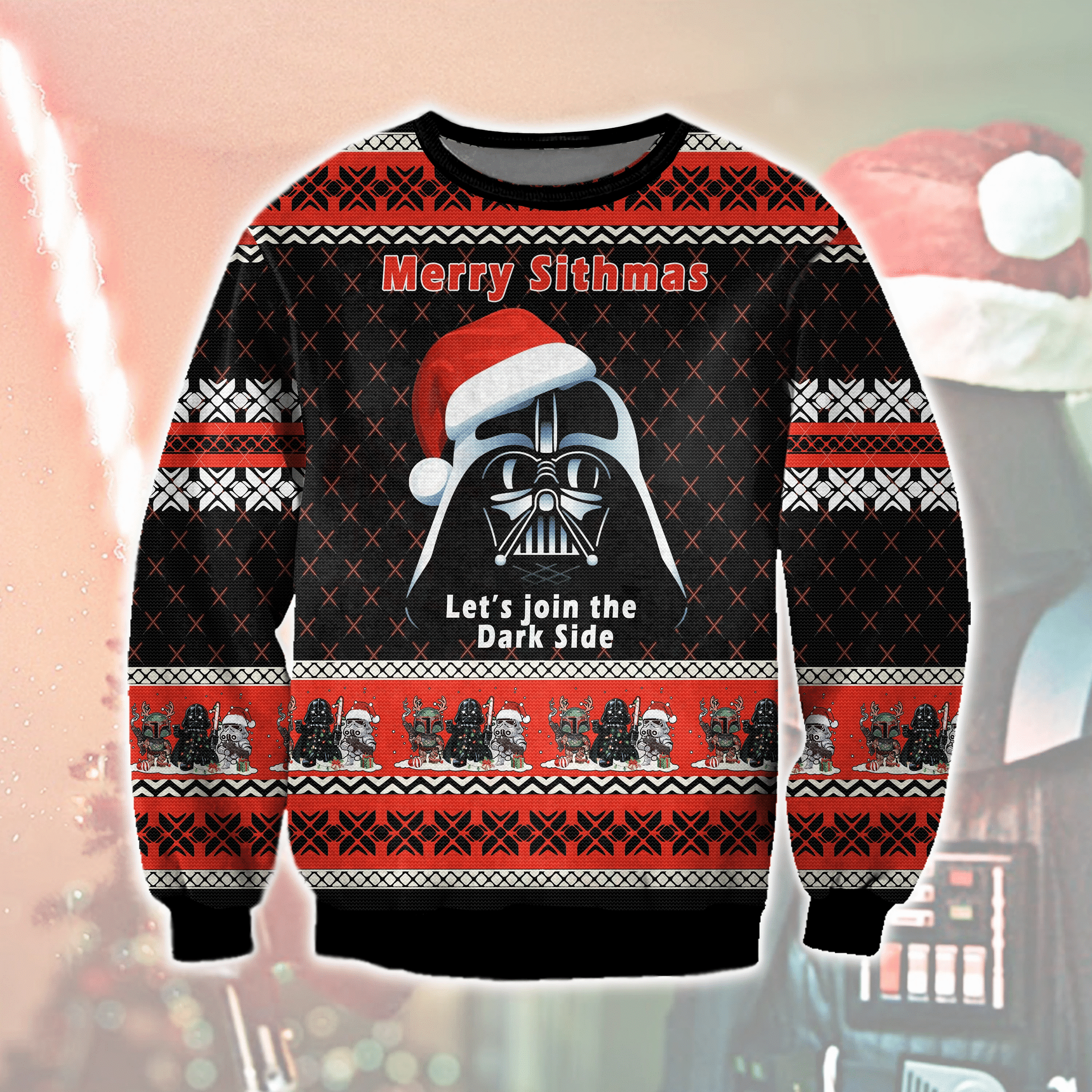 Merry Sithmas ! Ugly Christmas Sweater Adult 3D Funny Matching for family