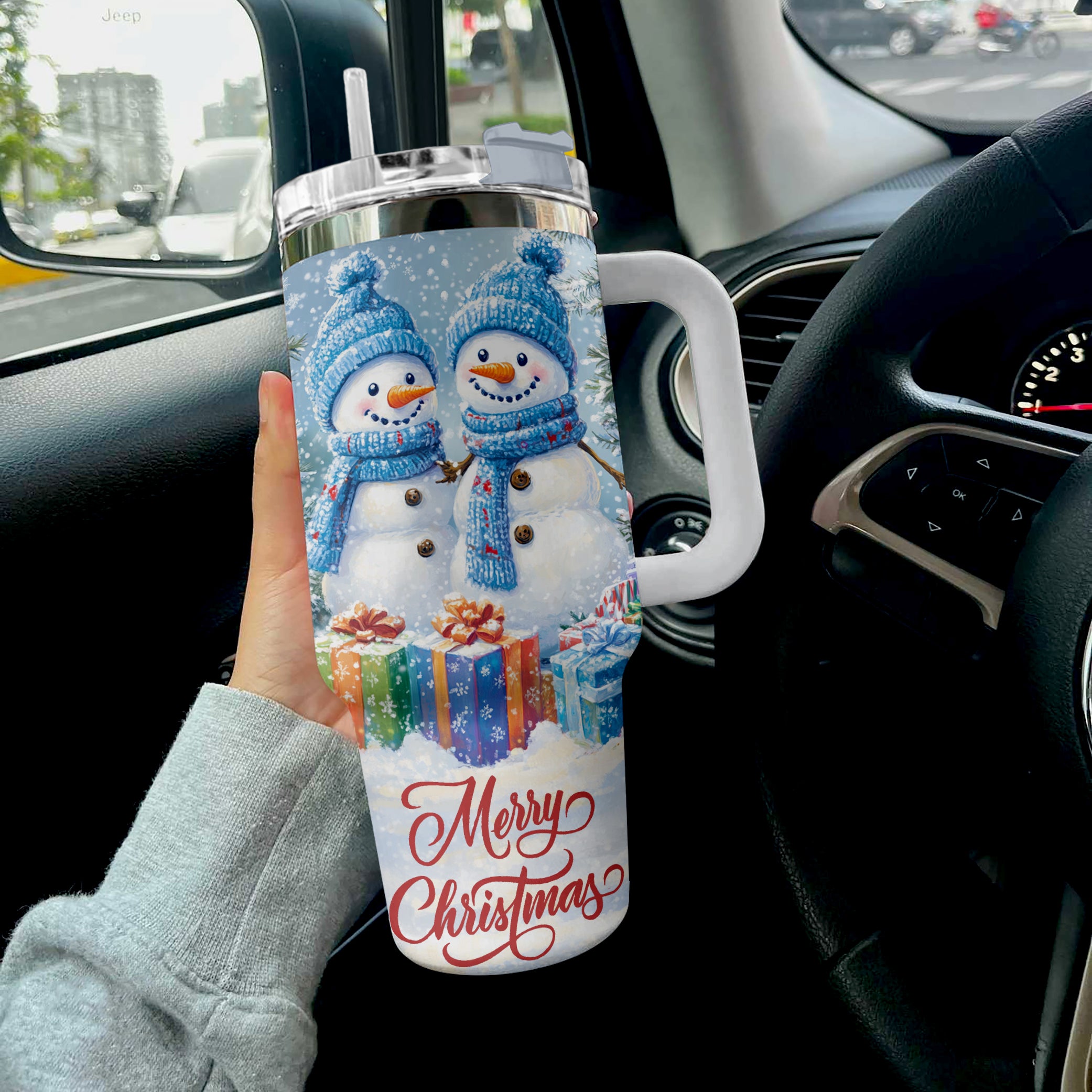 Merry Snowman Christmas Custom Stanley Cup 40 oz 30 oz Tumbler With HandleTVC2301501 - Image 3