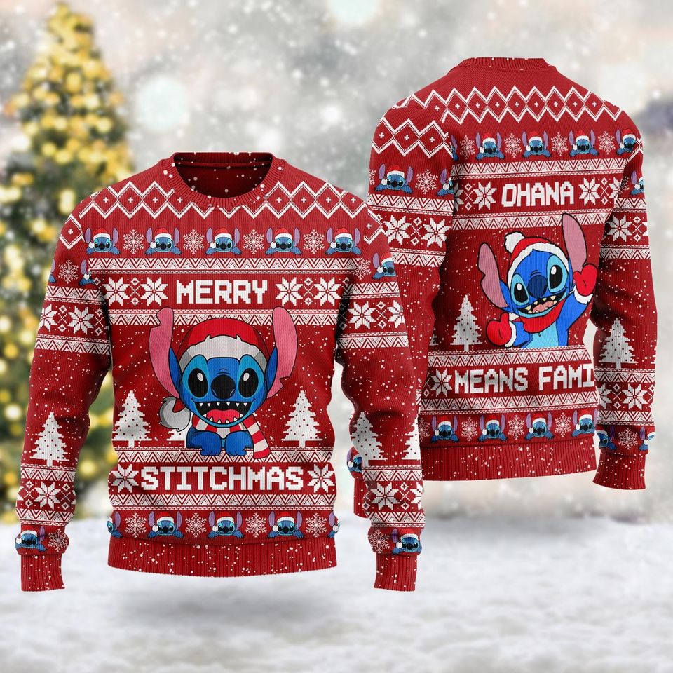 Merry Stitchmas Ugly Sweatshirts, Christmas Gift For Men, Women, Kid