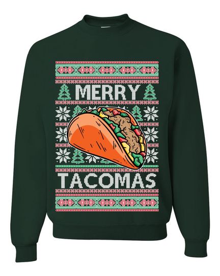 Merry Tacomas Holiday Taco Lover Ugly Christmas Sweater - Image 8