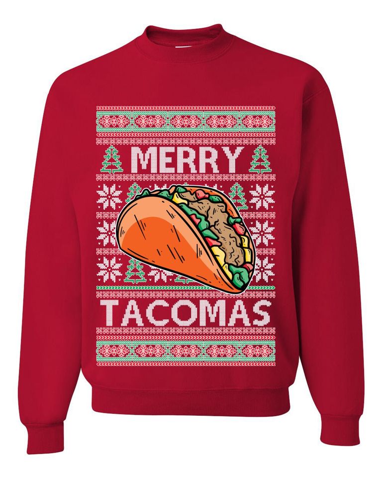 Merry Tacomas Holiday Taco Lover Ugly Christmas Sweater - Image 5