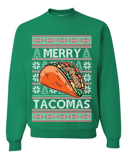 Merry Tacomas Holiday Taco Lover Ugly Christmas Sweater - Image 9