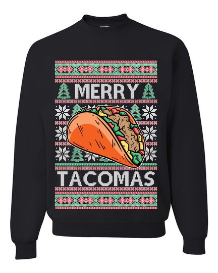 Merry Tacomas Holiday Taco Lover Ugly Christmas Sweater - Image 7