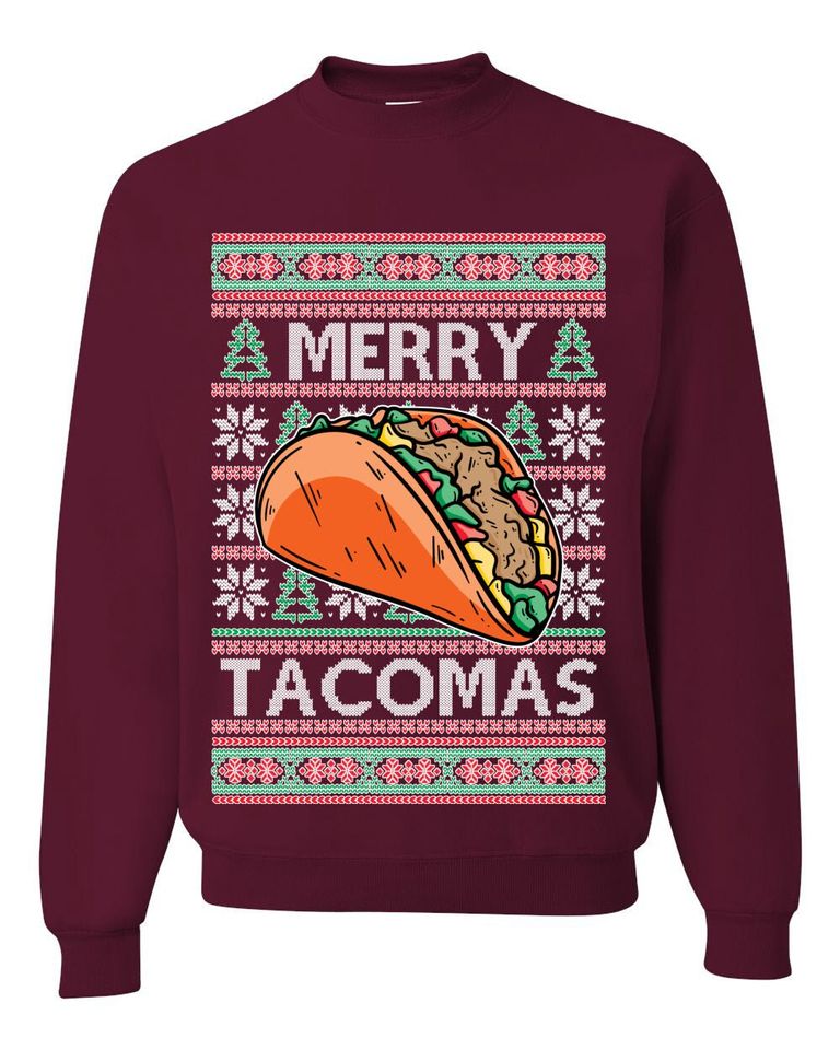 Merry Tacomas Holiday Taco Lover Ugly Christmas Sweater - Image 4