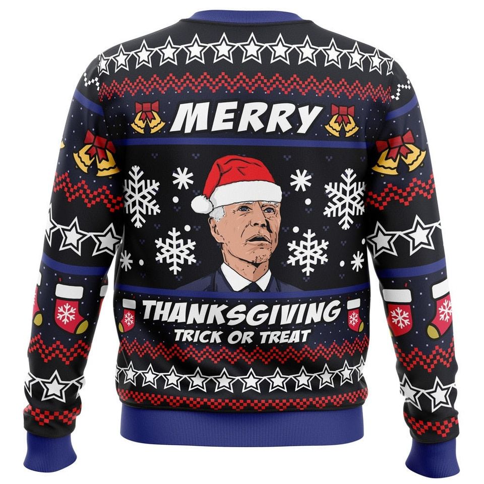 Merry Thanksgiving Biden Ugly Christmas Sweater - Image 2