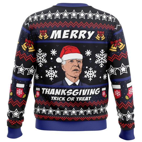 Merry Thanksgiving Biden Ugly Christmas Sweater - Image 5