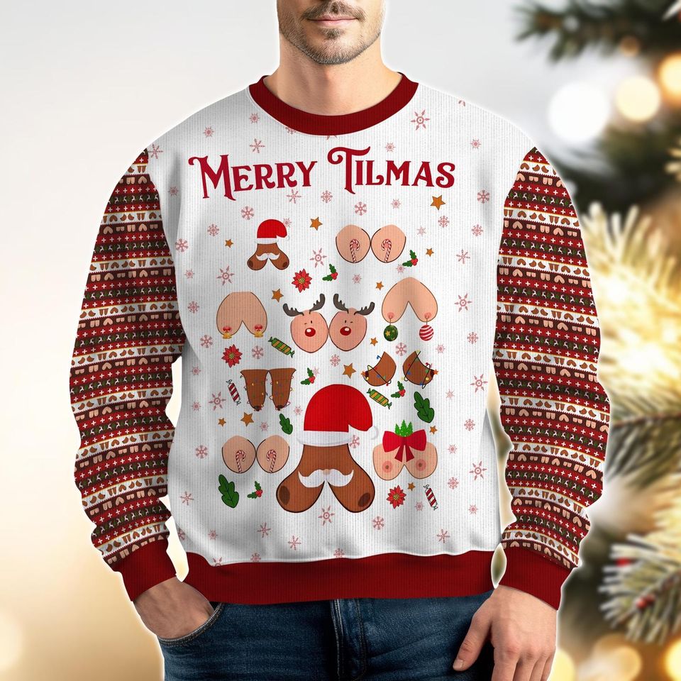 Merry Tilmas Funny Ugly Christmas Sweater, Merry Clitmas Ugly Sweatshirt