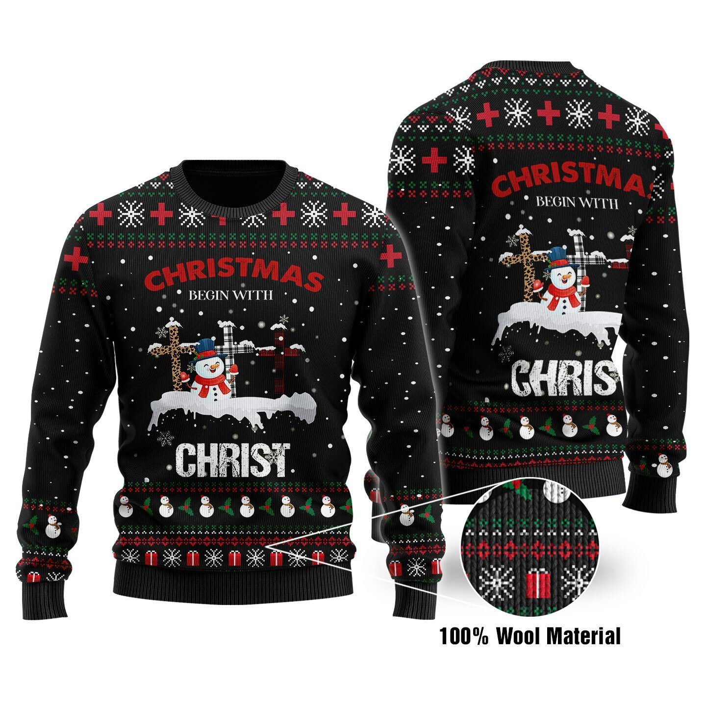 Merry Ugly Christmas Sweater Adult 3D Funny Matching for family