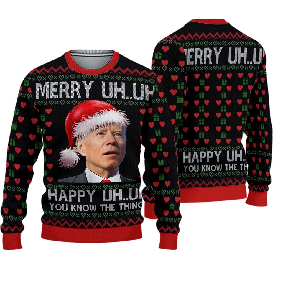 Merry Uh Oh Easter Ugly Christmas Shirt, Merry Christmas Sweater