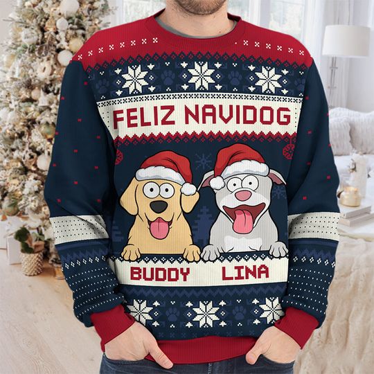 Merry Woofmas - Dog Personalized Ugly Sweatshirt - Christmas Gift For Pet Owners, Pet Lovers - Image 5