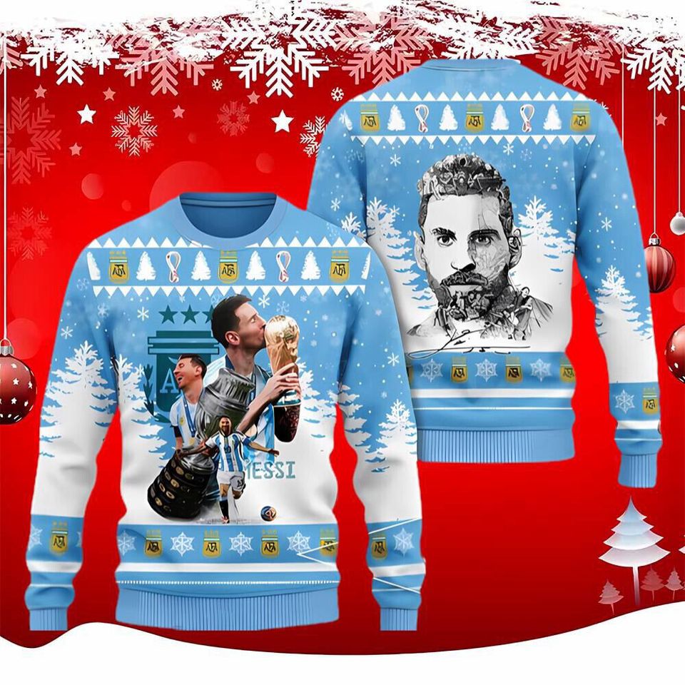 Messi 3D Ugly Christmas Sweater
