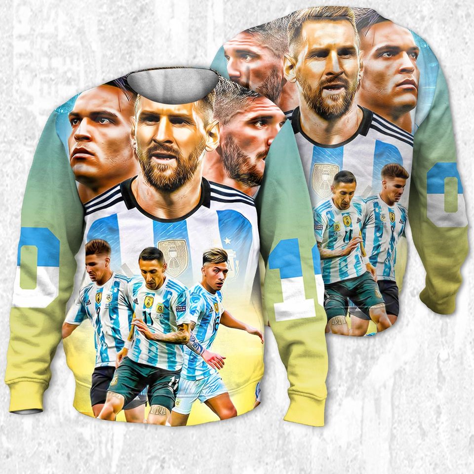 Messi Football Cup Worldcup Sweatshirt 3D, The Goat Lionel Messi 3D Sweatshirt