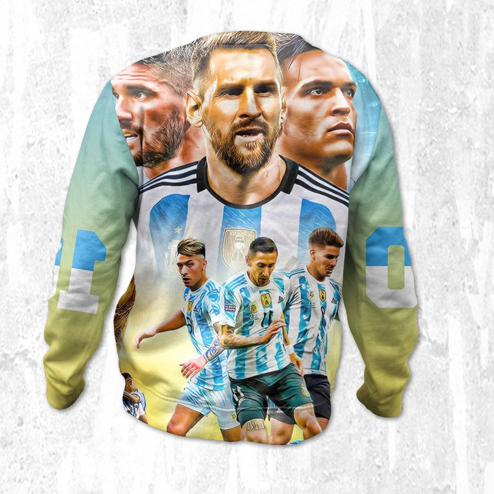 Messi Football Cup Worldcup Sweatshirt 3D, The Goat Lionel Messi 3D Sweatshirt - Image 3