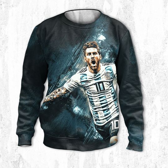 Messi Number 10 Argentina Sweatshirt 3D, The Goat Lionel Messi 3D Sweatshirt - Image 8