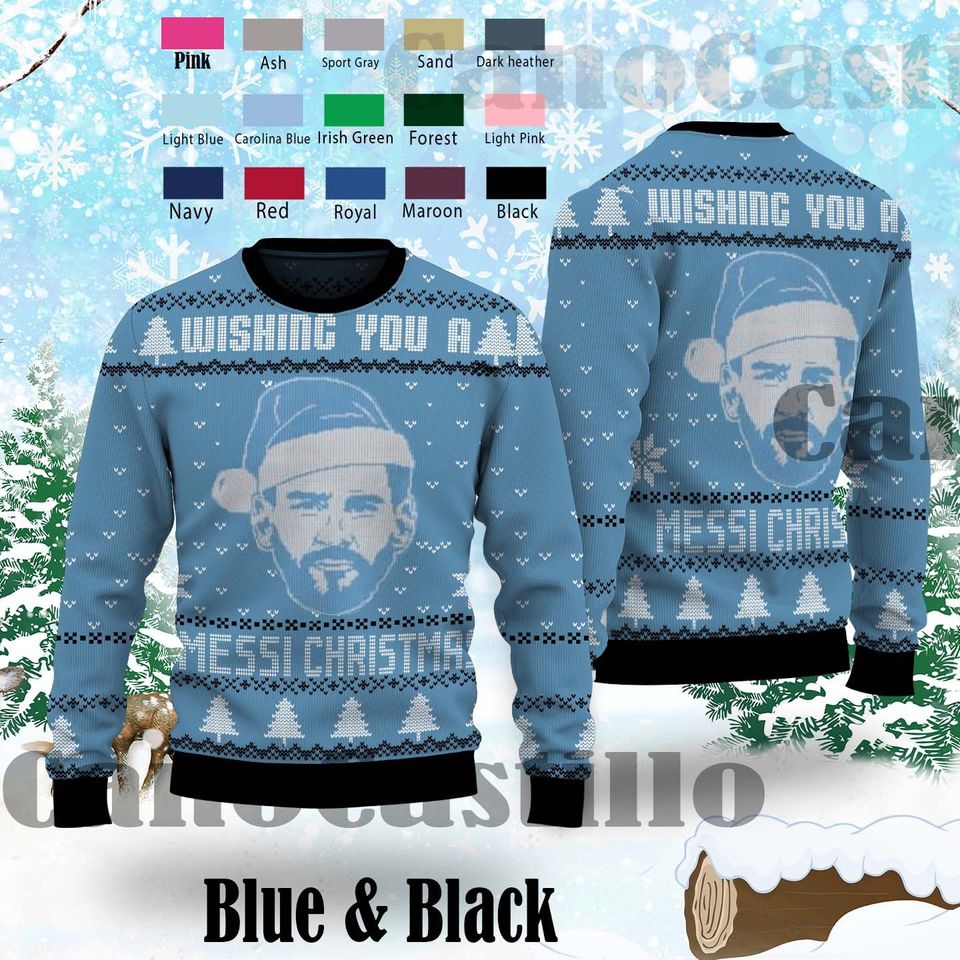 Messi ugly christmas sweater, Gift For Men Women Kid, 3D Hoodie, Casual Sweater