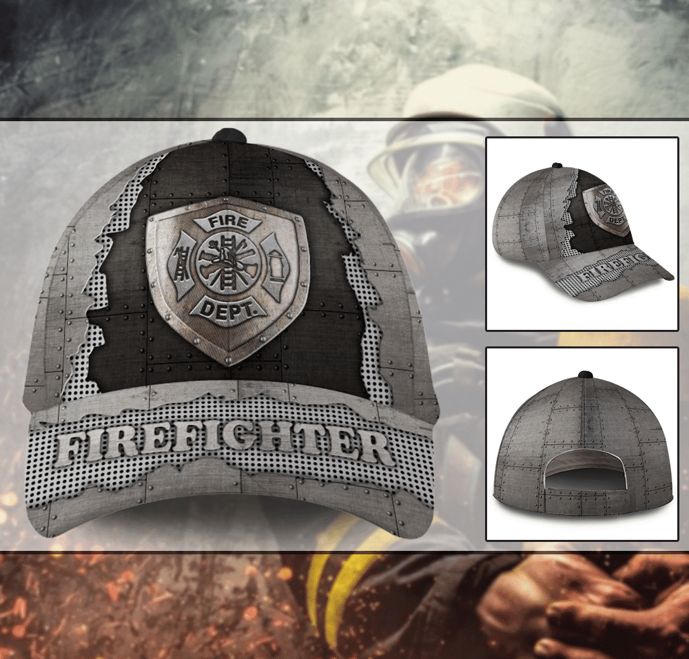 Metal Firefighter Cap Trucker Hats Custom Hats Gifts For Men & Women