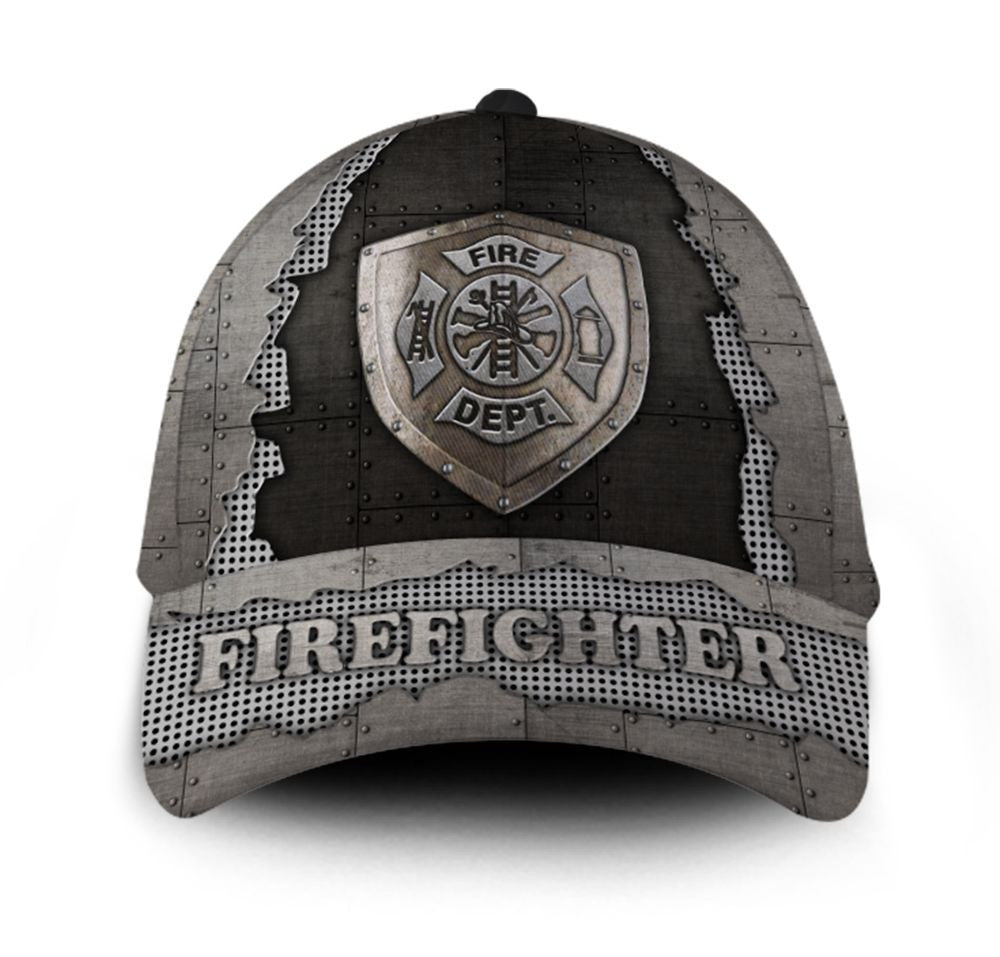 Metal Firefighter Cap Trucker Hats Custom Hats Gifts For Men & Women