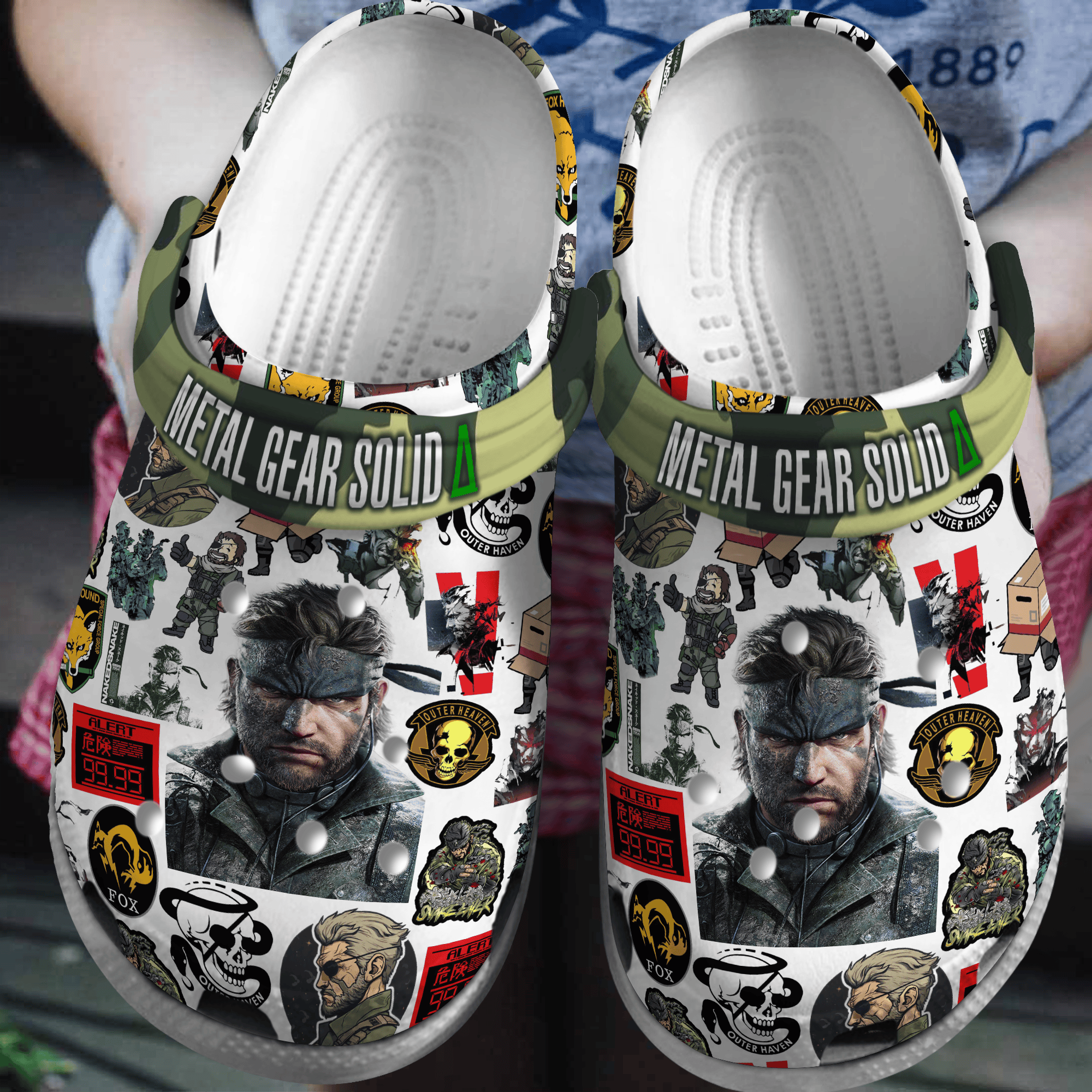 Metal Gear Solid Game Crocs Crocband Clogs Shoes Comfortable For Men Women and Kids
