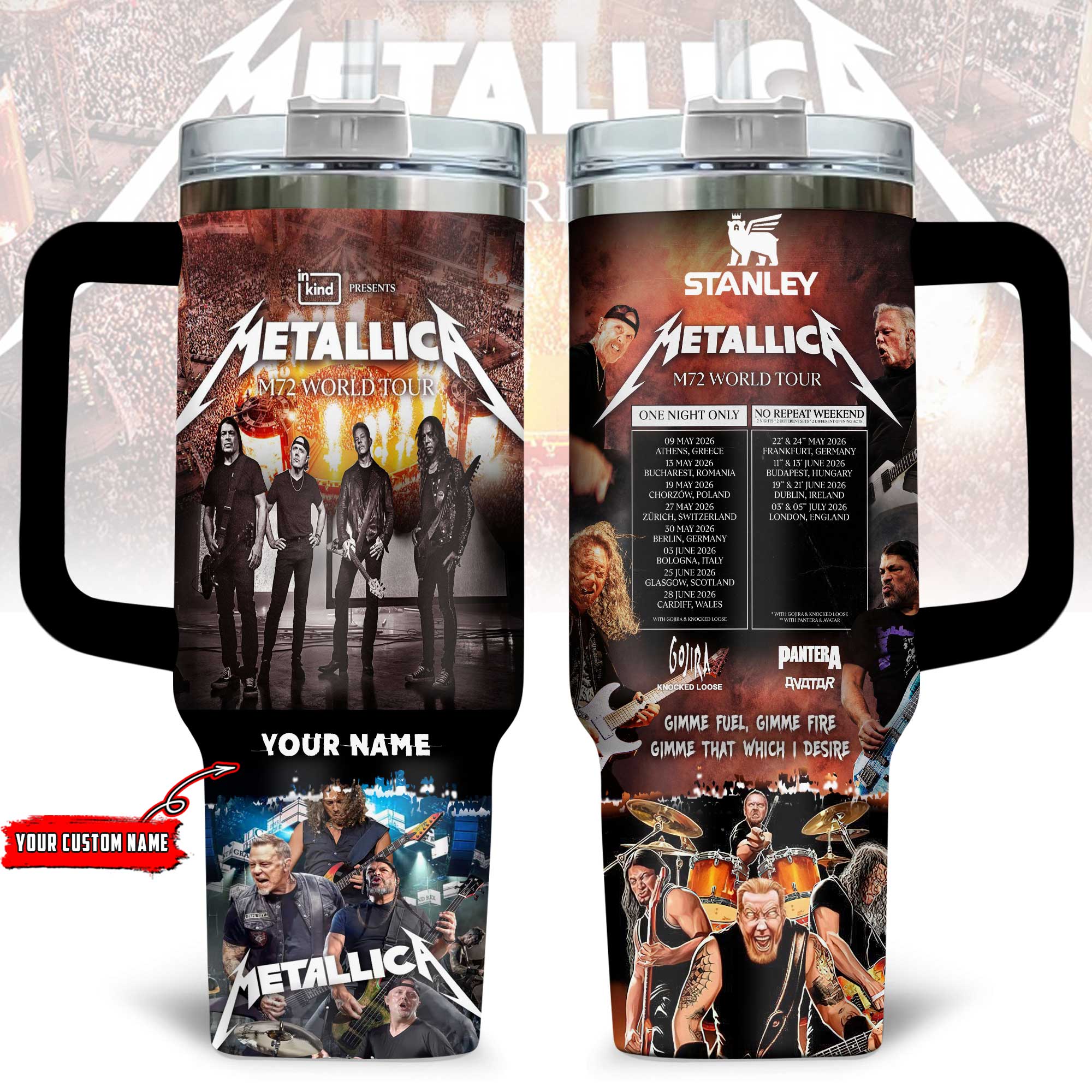 Metallica band Music Custom Stanley Cup 40 oz 30 oz Tumbler With HandleTVC2301176