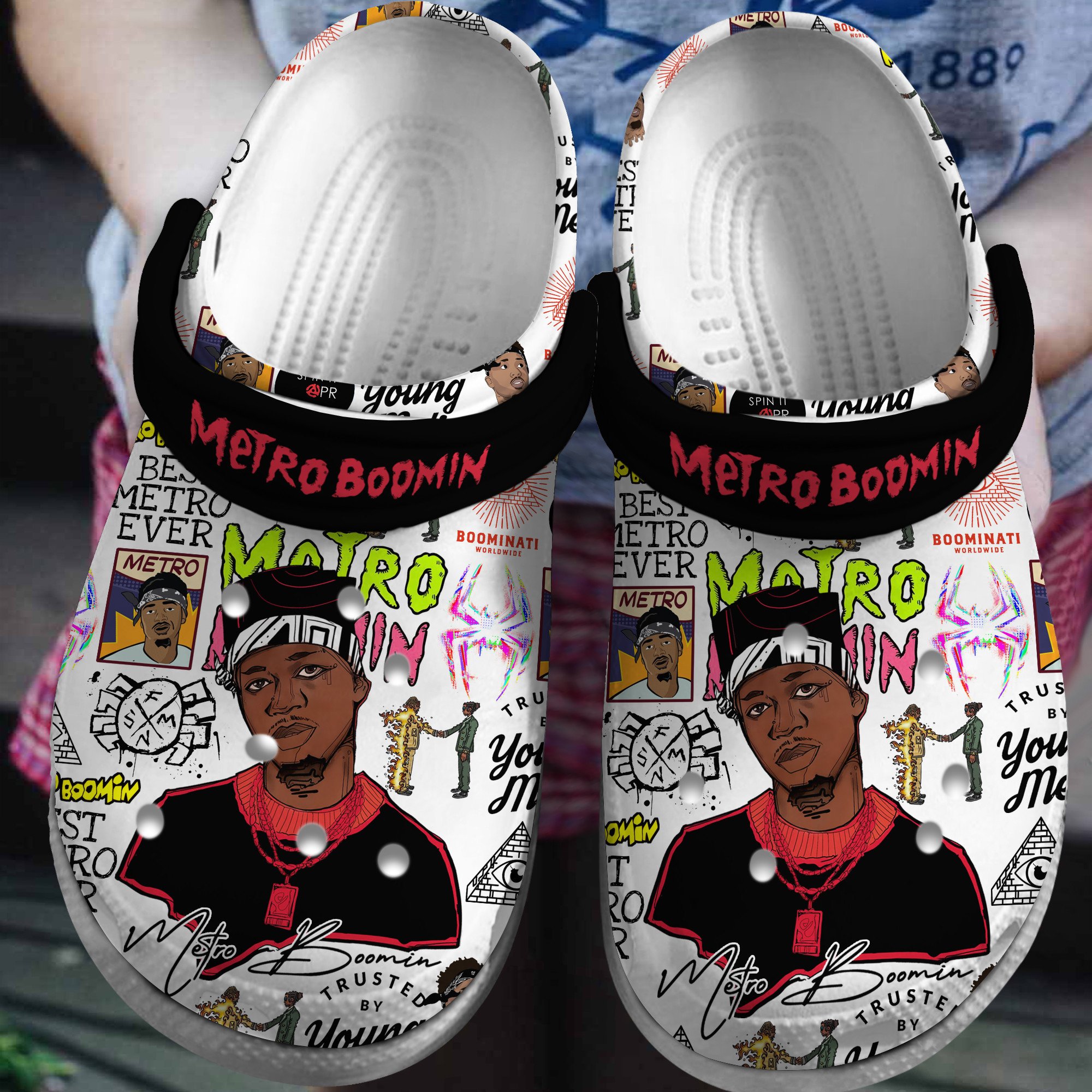 Metro Boomin Music Crocs Crocband Clogs Shoes Comfortable For Men Women and Kids