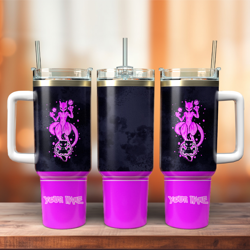 Mewtwo Pokemon Anime Christmas Custom Stanley Cup 40 oz 30 oz Tumbler With HandleTVC2301404
