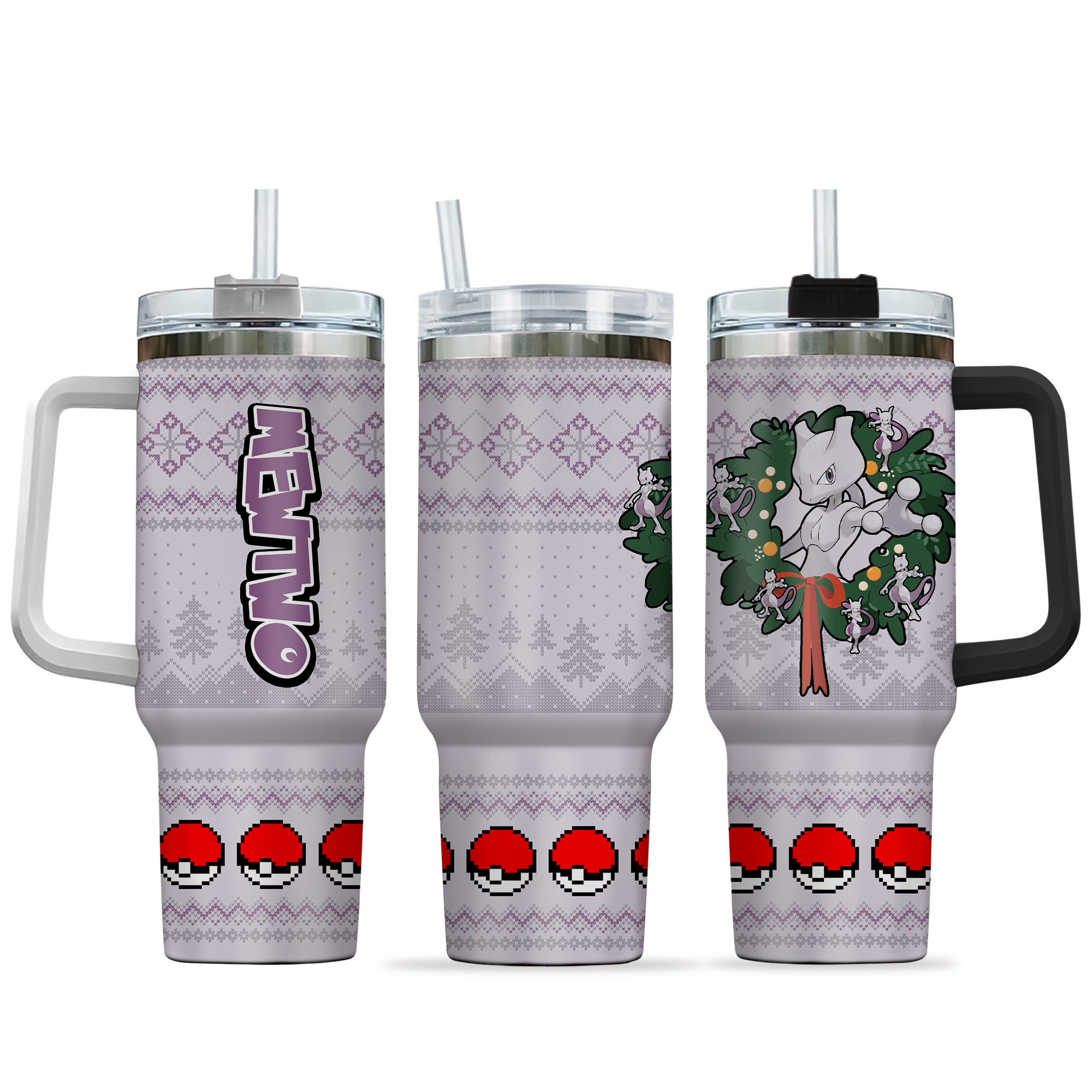Mewtwo Pokemon Anime Custom Stanley Cup 40 oz 30 oz Tumbler With HandleTVC2301155