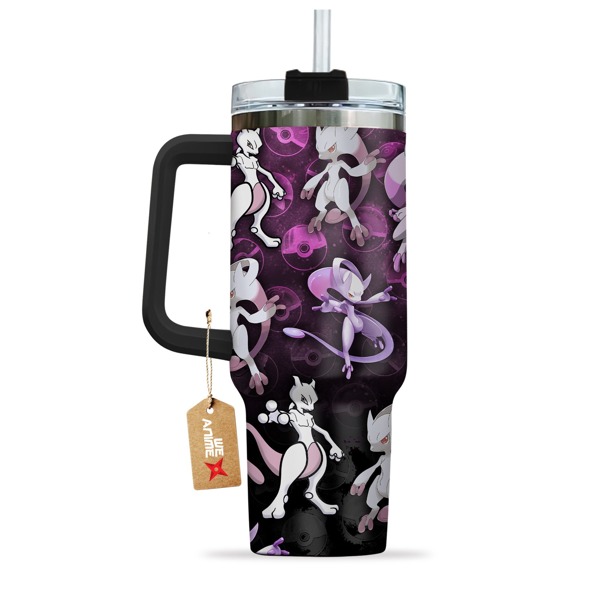 Mewtwo Pokemon Anime Custom Stanley Cup 40 oz 30 oz Tumbler With HandleTVC2301201