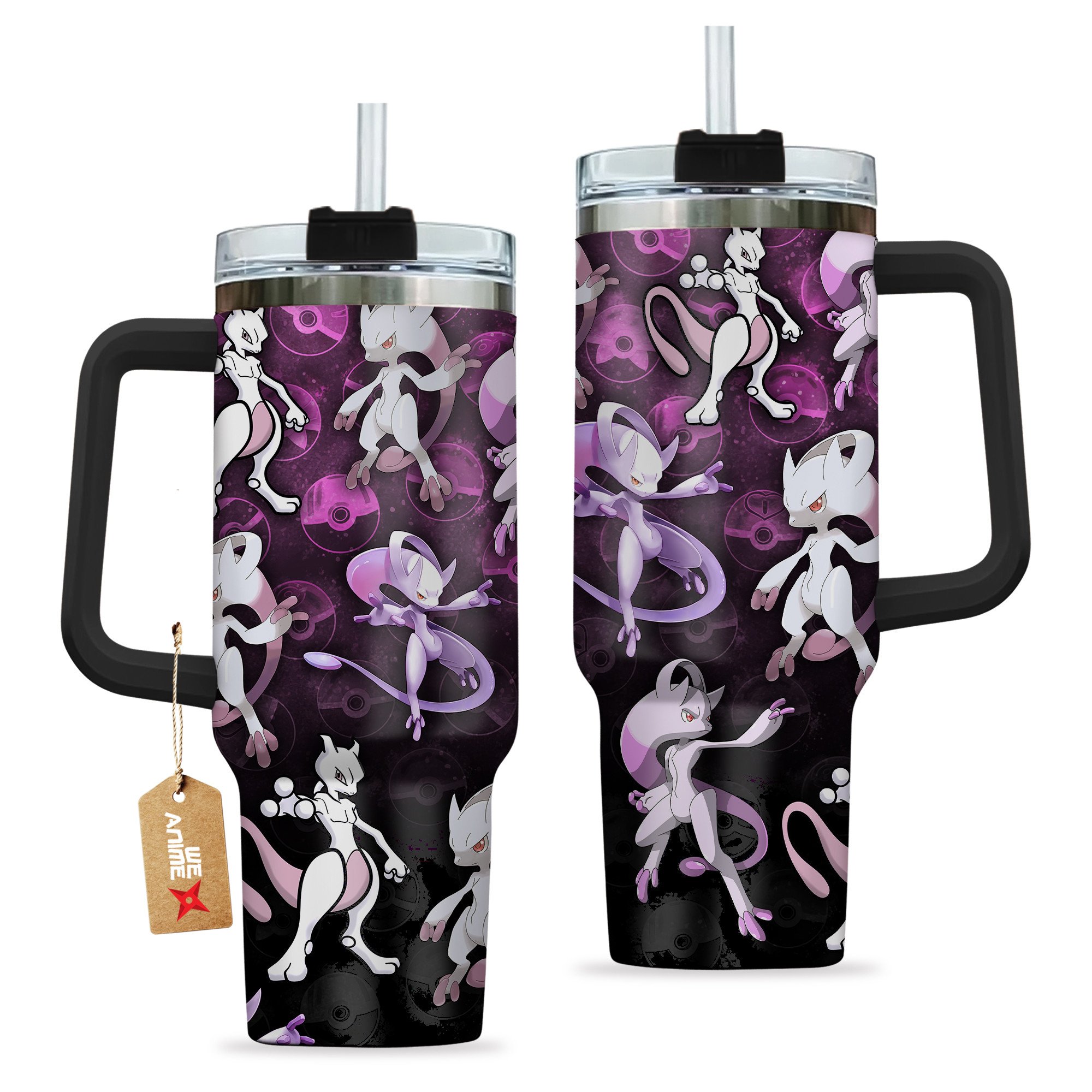 Mewtwo Pokemon Anime Custom Stanley Cup 40 oz 30 oz Tumbler With HandleTVC2301201 - Image 3