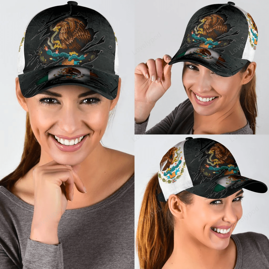 Mexican Hat Cap For Men And Women, Mexico Printed Hat Cap, Mexico Hat Baseball Trucker Hats Custom Hats Gifts For Men & Women