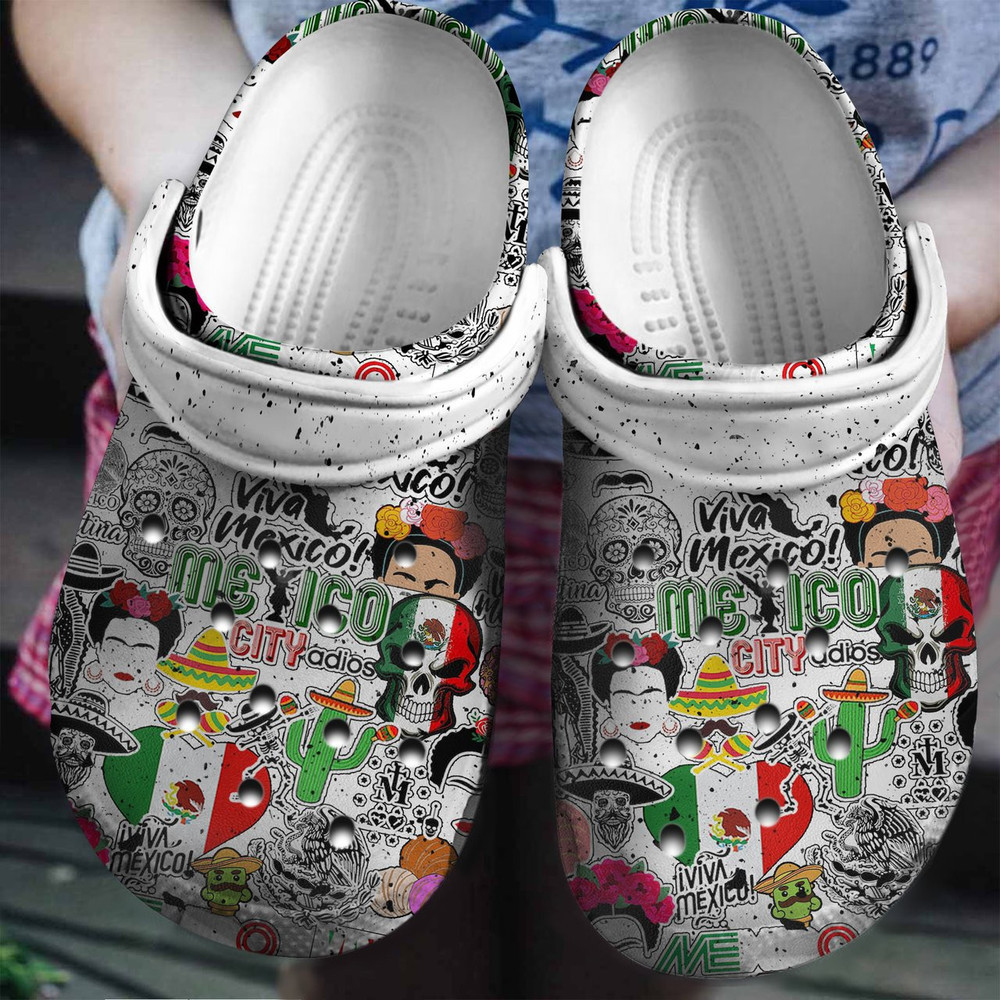 Mexican Symbols Gift For Fan Classic Water Rubber clog Shoes Comfy Footwear