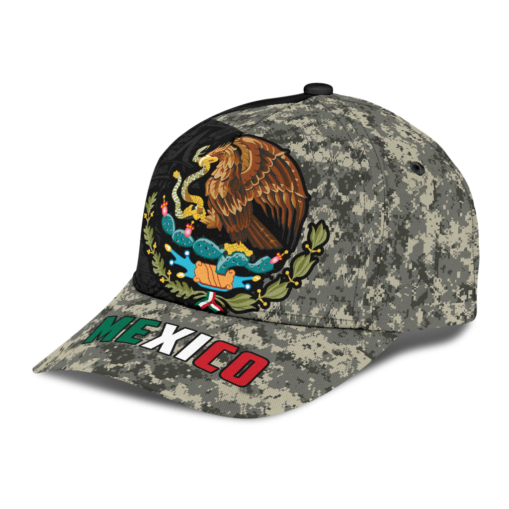 Mexico Aztec Pattern Camo 3D Classic Cap, Baseball Aztec Cap Hat, Mexico Hat For Summer, Aztec Gift Trucker Hats Custom Hats Gifts For Men & Women