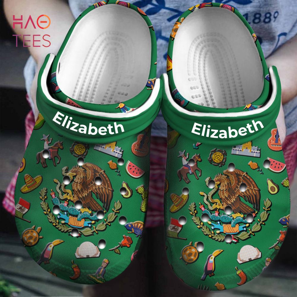 Mexico Coat of Arms St Patrick's Day Crocs Crocband Clogs Shoes Comfortable For Men Women and Kids