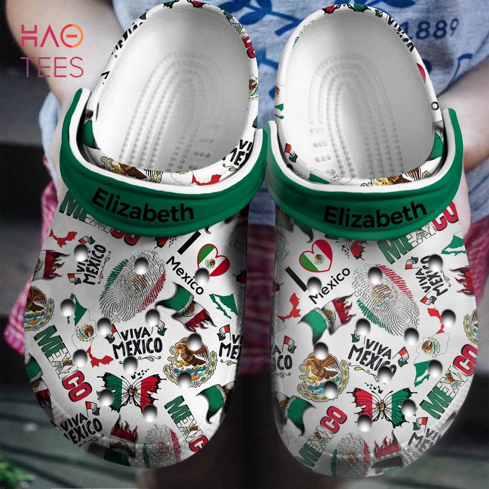Mexico Flag Crocs Crocband Clogs Shoes Comfortable For Men Women and Kids
