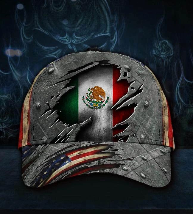 Mexico Flag Hat 3D Printed American Flag Patriotic Fathers Day Gifts For Mexican Dad 2 Trucker Hats Custom Hats Gifts For Men & Women