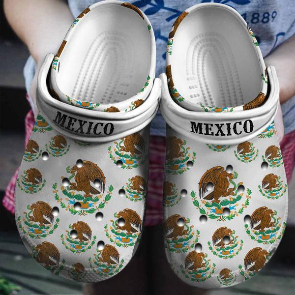 Mexico Symbol Gift For Fan Classic Water Rubber clog Shoes Comfy Footwear