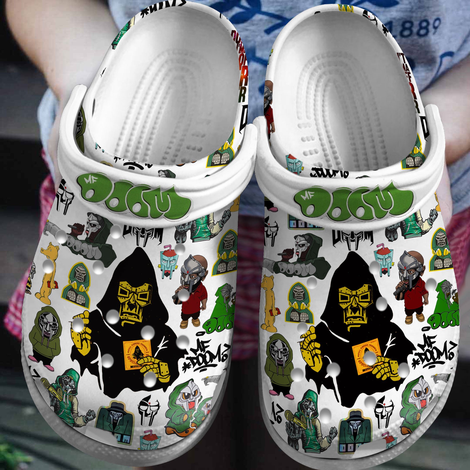 MF DOOM Music Crocs Crocband Clogs Shoes Comfortable For Men Women and Kids