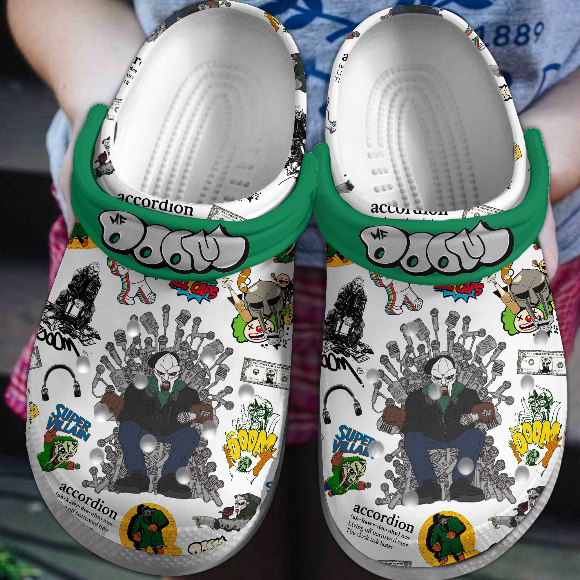 MF Doom Music Crocs Crocband Clogs Shoes Comfortable For Men Women and Kids